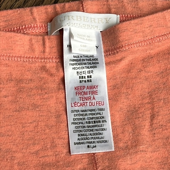 Burberry pink leggings children’s baby 6 months designer luxury sale - Picture 2 of 2